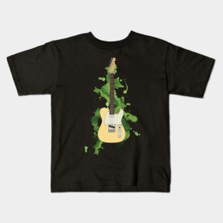 T-Style Electric Guitar Buttercream Color Kids T-Shirt